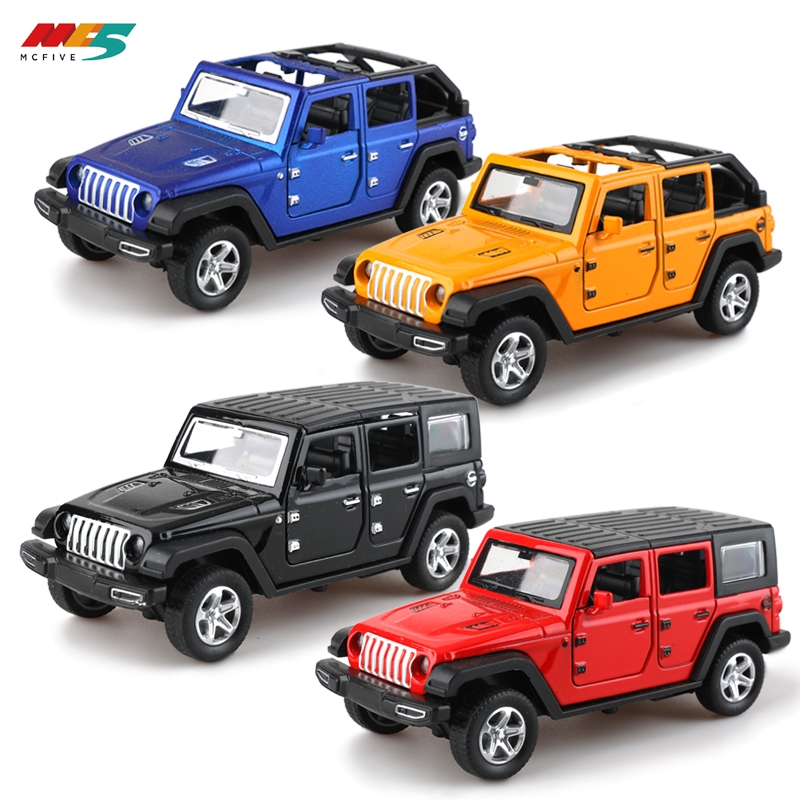 Model Kit Porsche 911 - Çantalı 1:36 ölçekli alaşımlı JEEP Wrangler