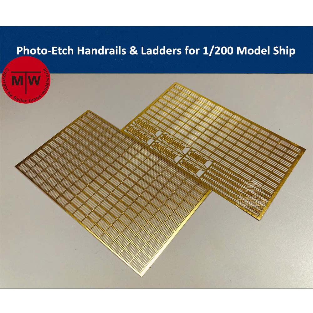 Photo Etch Brass - Fotoğraf kazınmış PE küpeşte ve merdiven