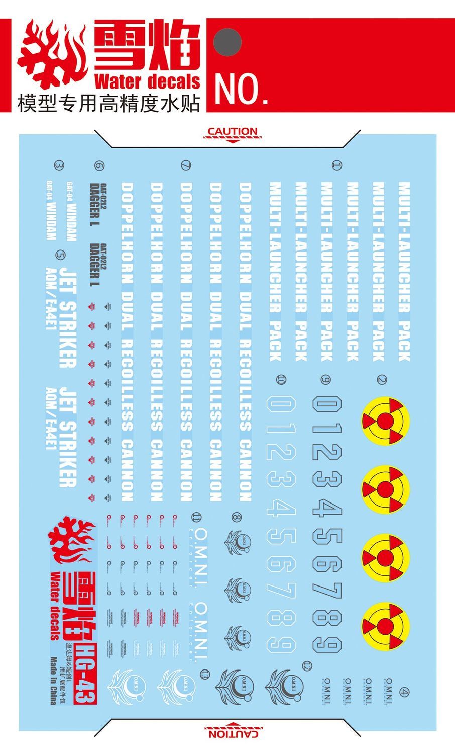 Model Çıkartmaları 1/144 HG Wi - Model Kit Decals incelemesi ve fiyatı